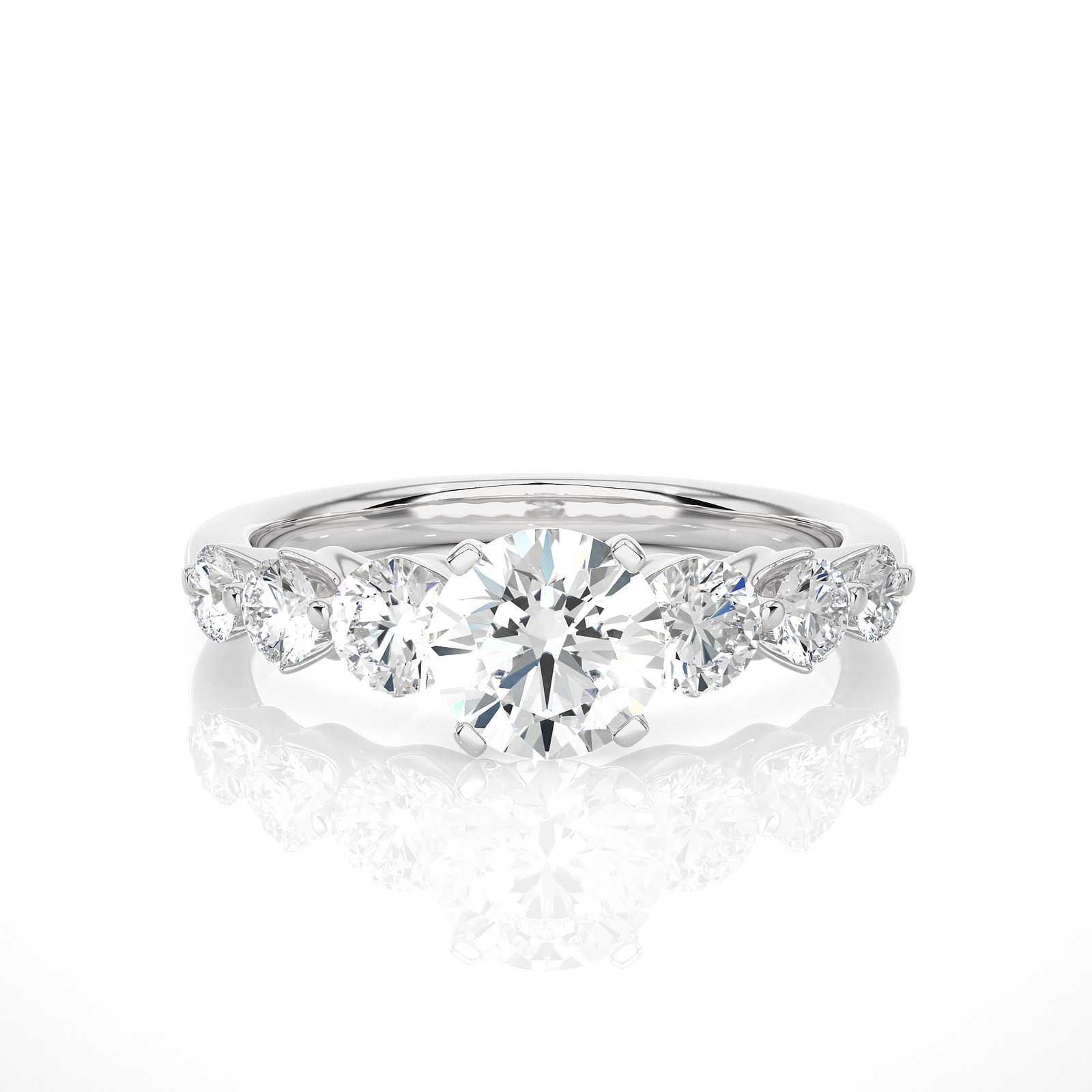 Round Cut Diamond Engagement Ring 