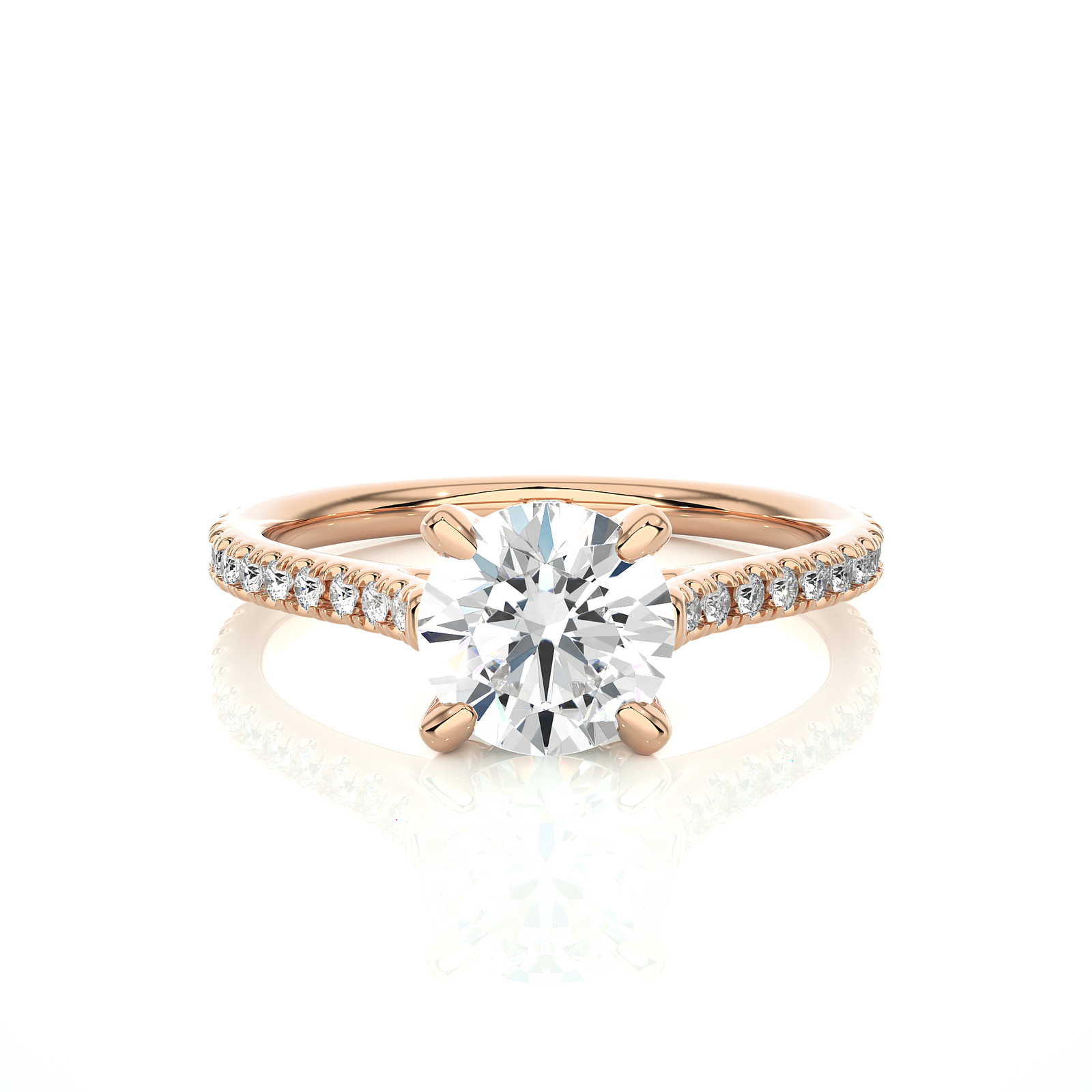 Round Cut Diamond Engagement Ring