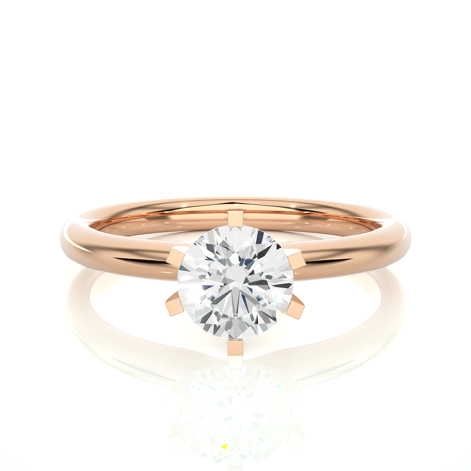  Round Cut Solitaire Diamond Ring