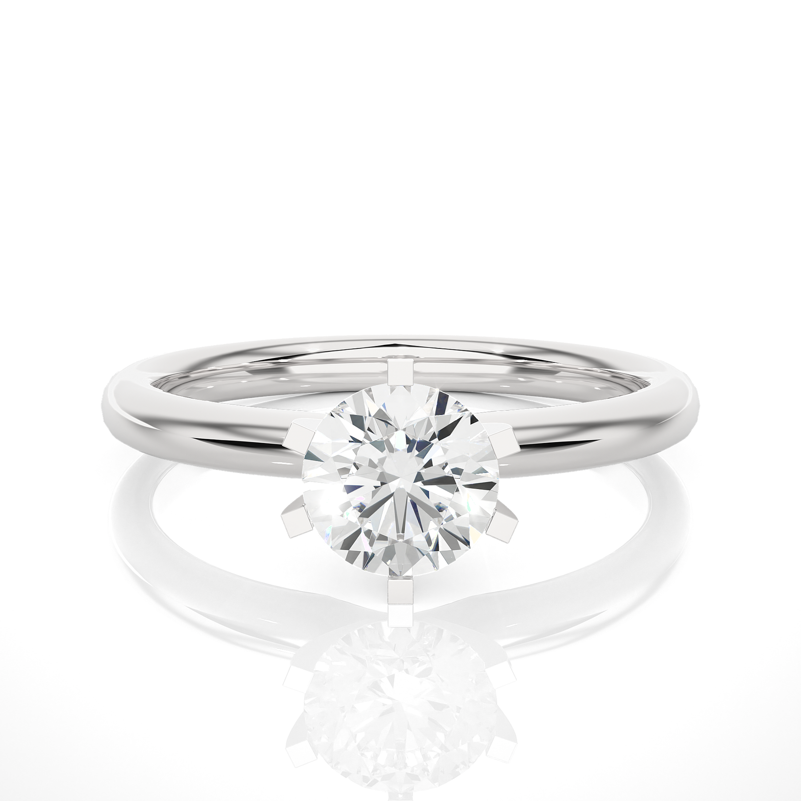  Round Cut Solitaire Diamond Ring