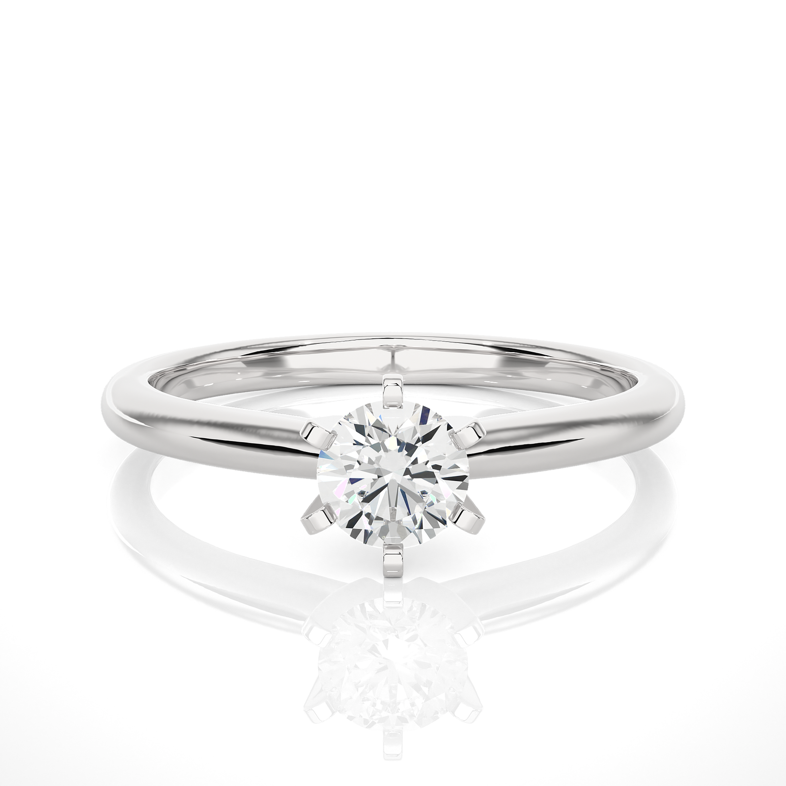 Six-Prong Solitaire Engagement Ring