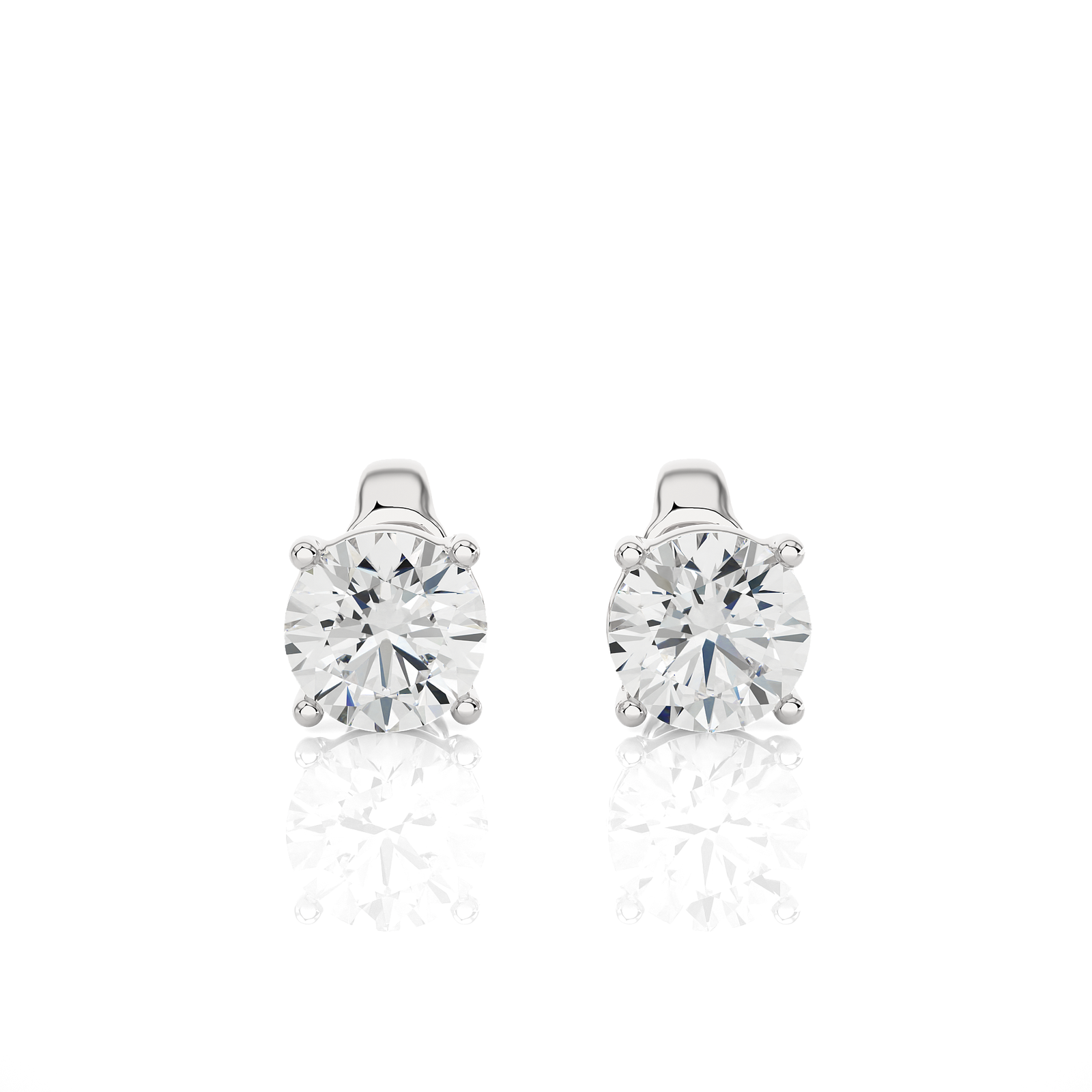 Timeless Round Diamond Stud Earrings