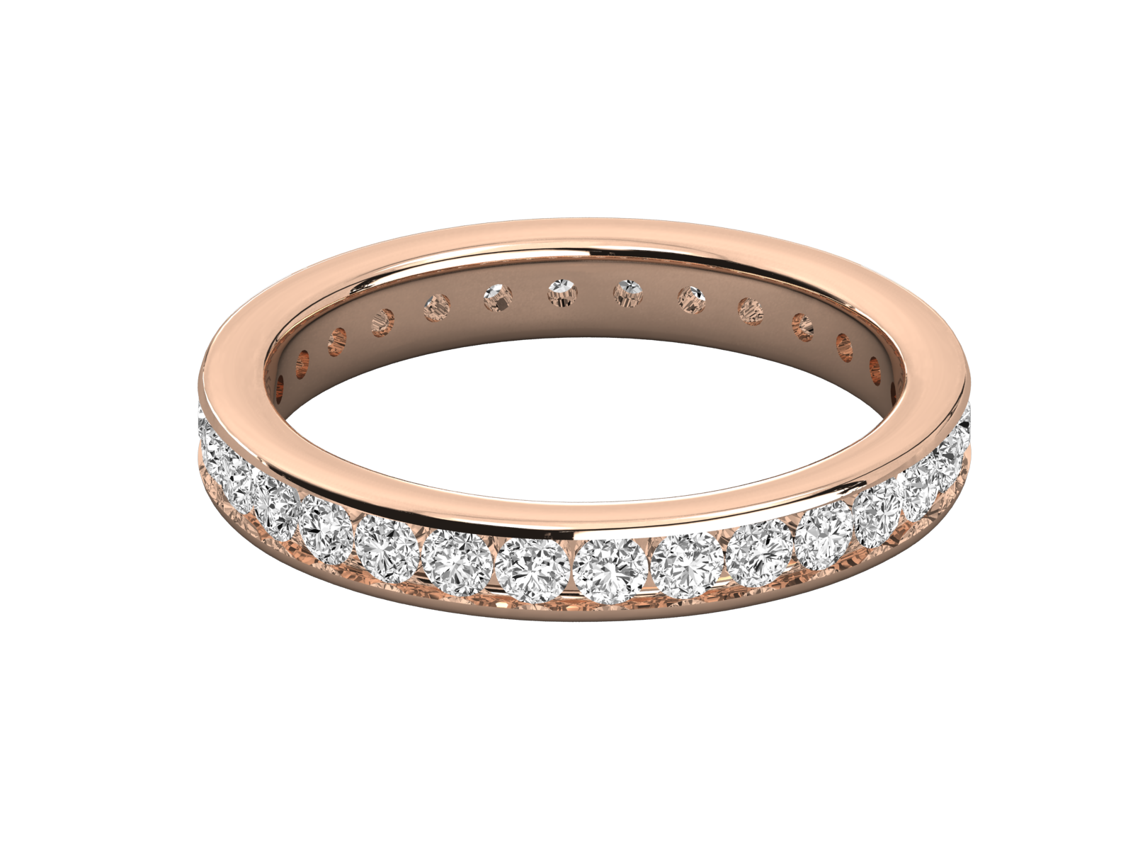 Channel-Set Round Diamond Eternity Band