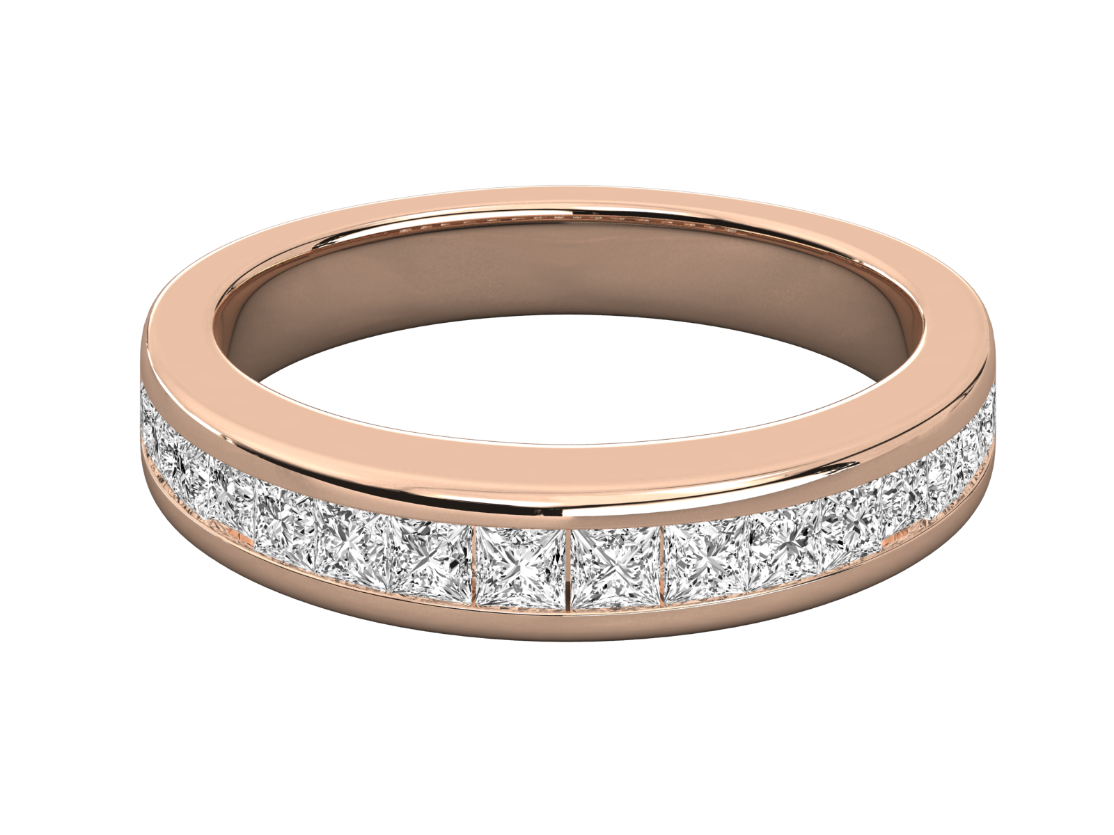Channel-Set Diamond Wedding Band