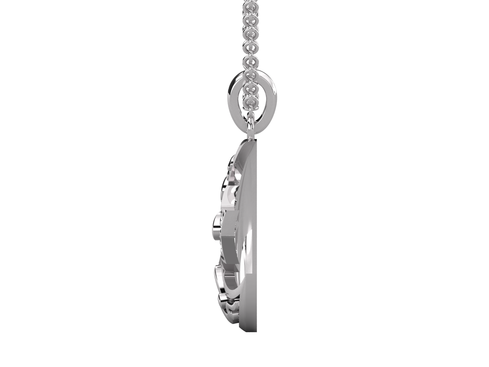 Crescent Moon & Star Diamond Pendant