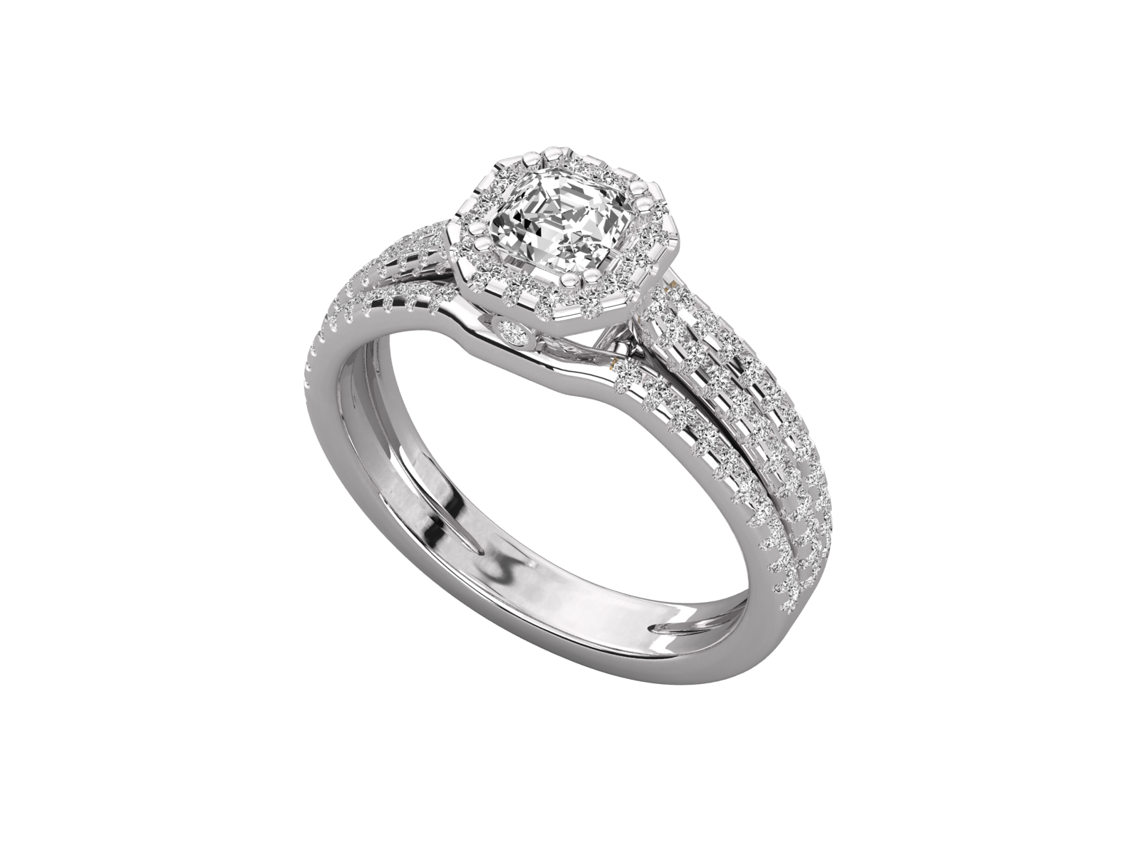 Emerald Cut Diamond Engagement Ring