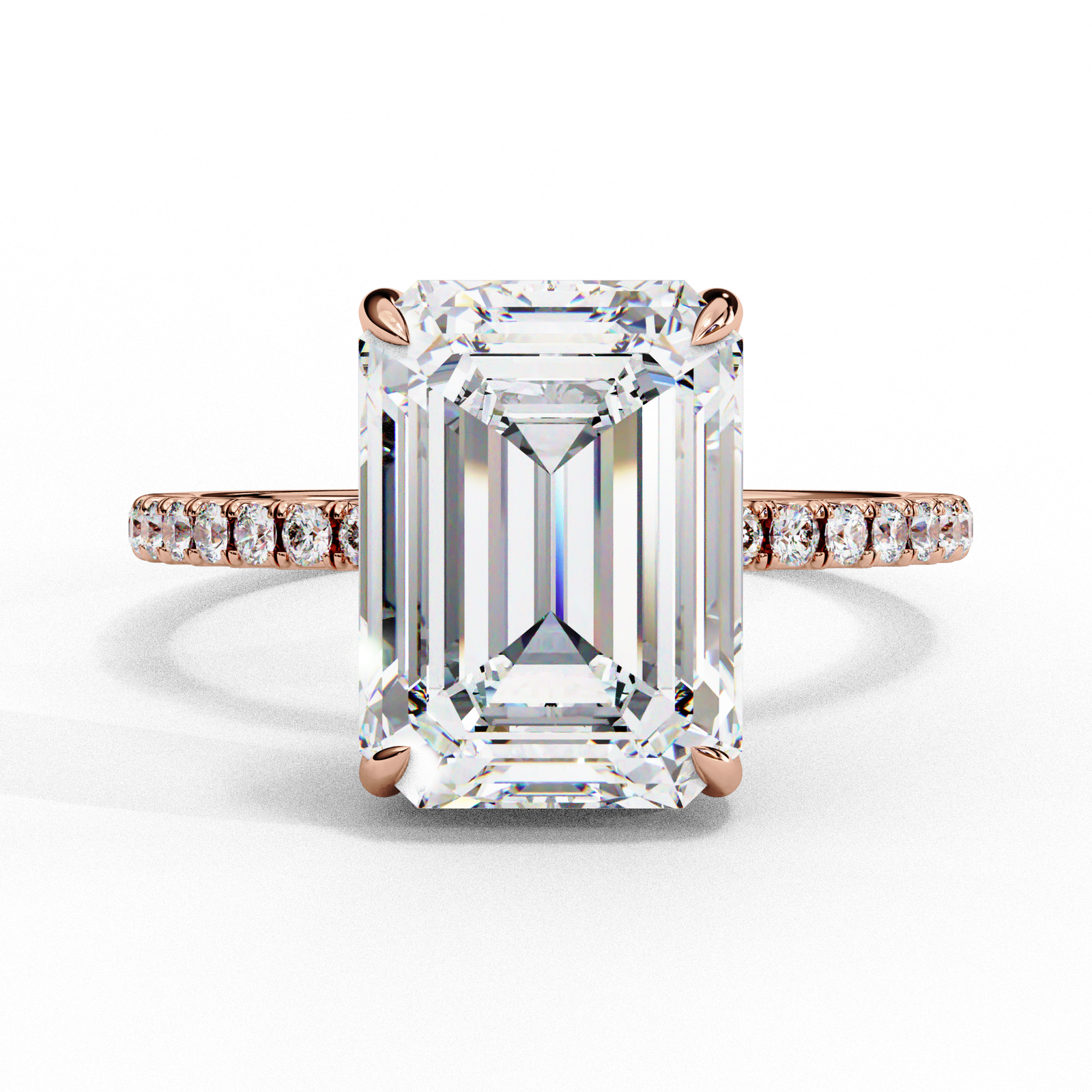 Emerald-Cut Diamond Solitaire Ring