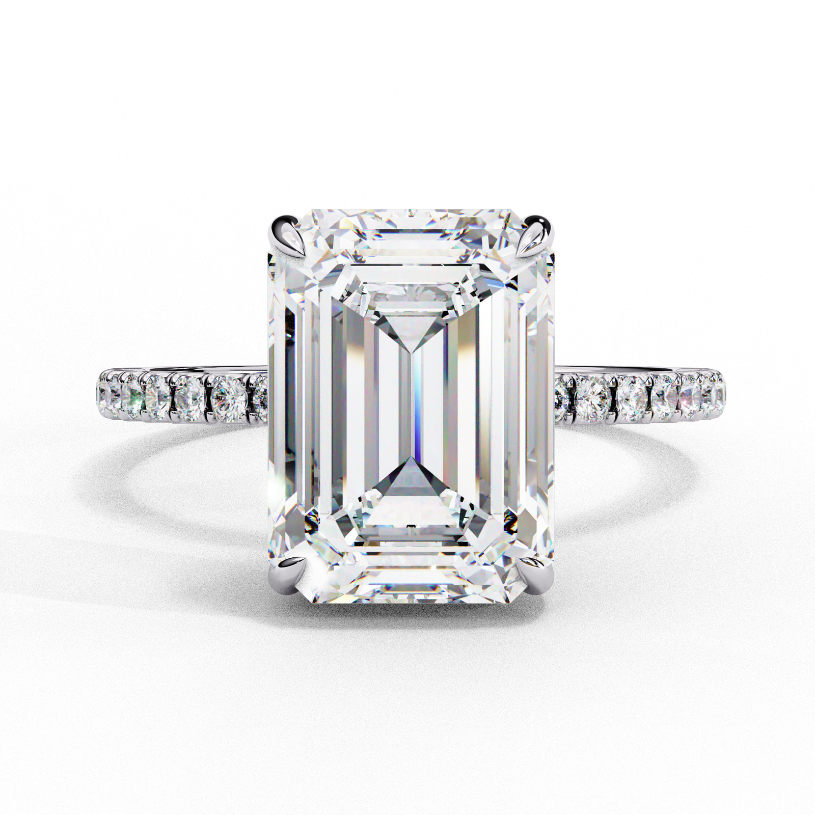 Emerald-Cut Diamond Solitaire Ring