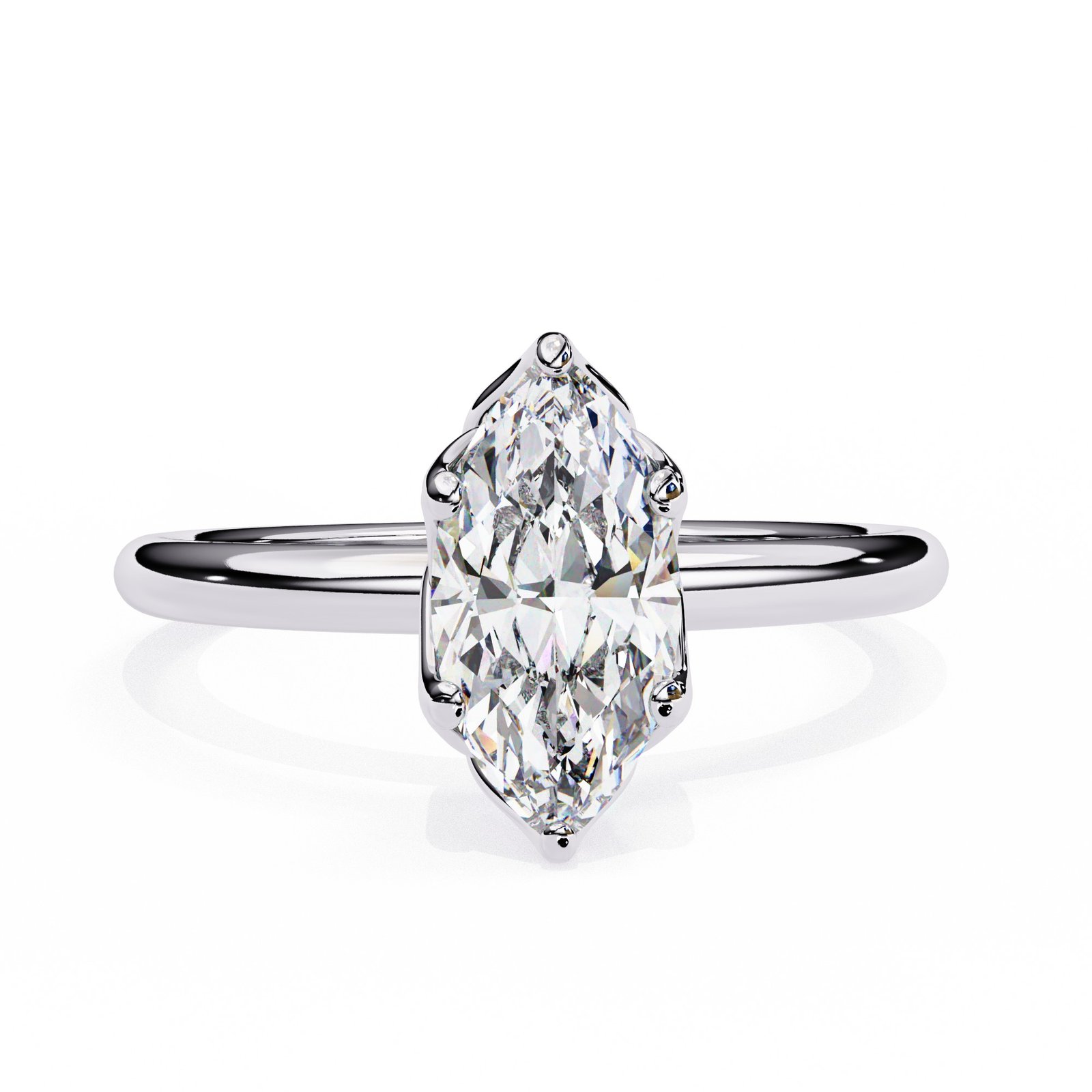 Marquise Solitaire Diamond Ring