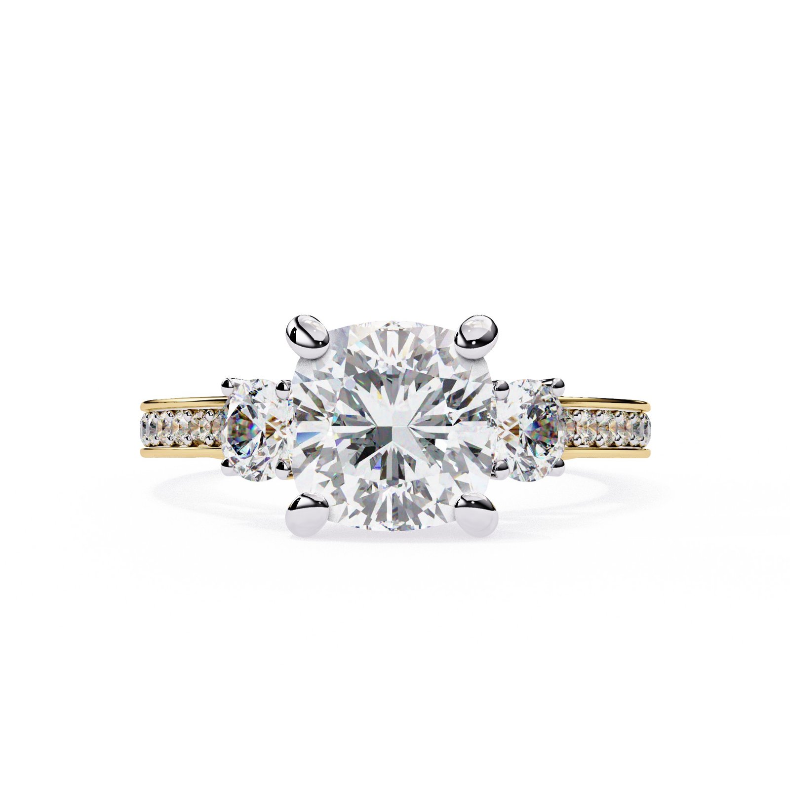 Three-Stone Diamond Engagement Ring