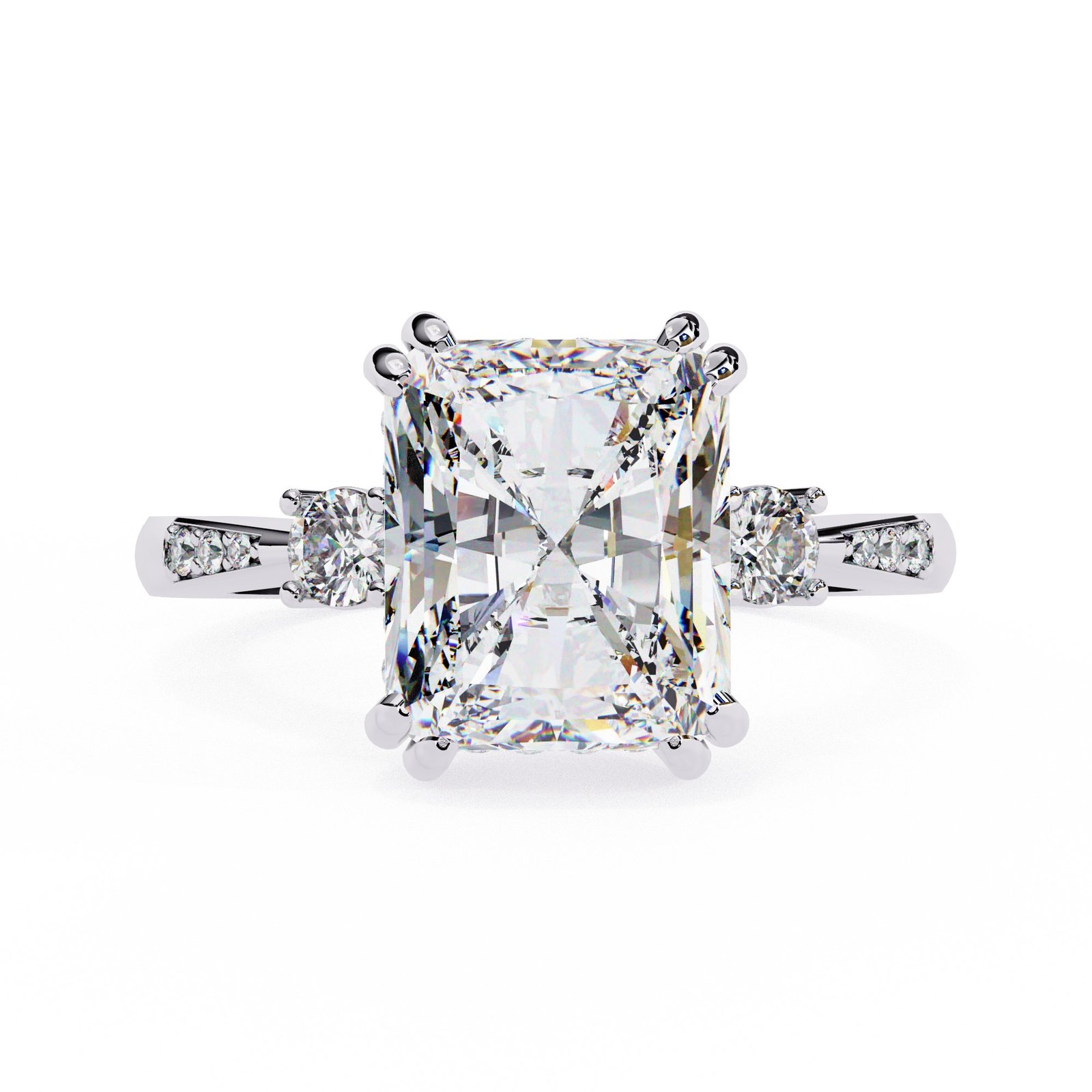Radiant-Cut Diamond Engagement Ring