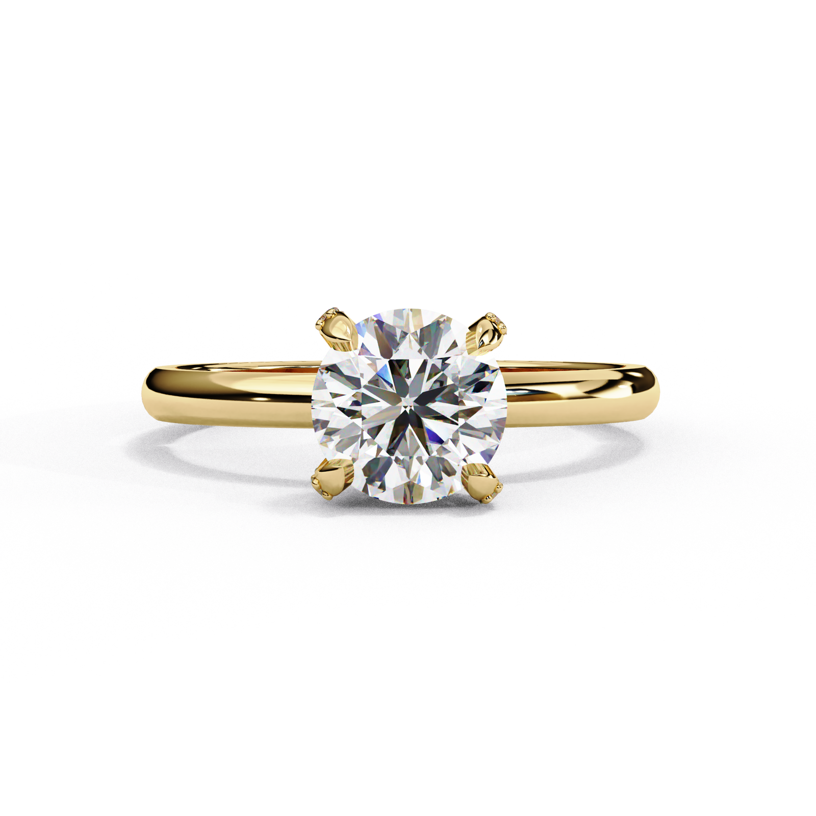 Round Cut Diamond Solitaire Engagement Ring