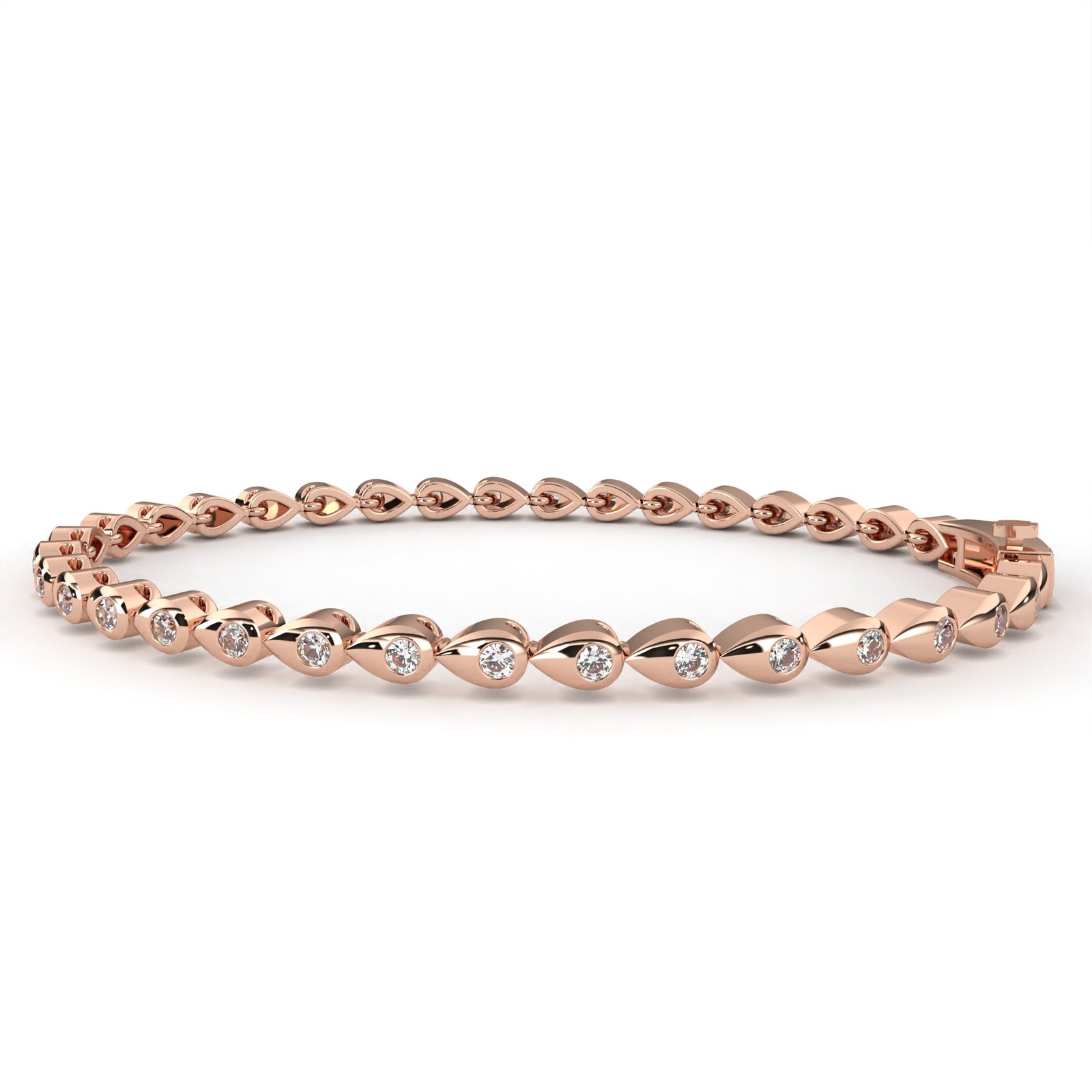 Leaf Link Diamond Bracelet