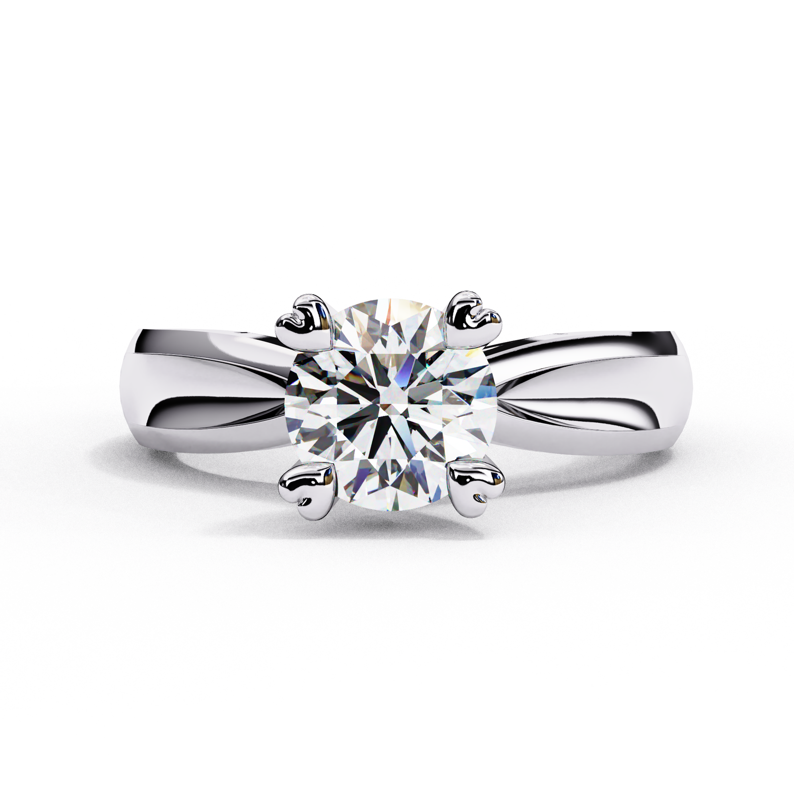 Round Cut Diamond Solitaire Engagement Ring