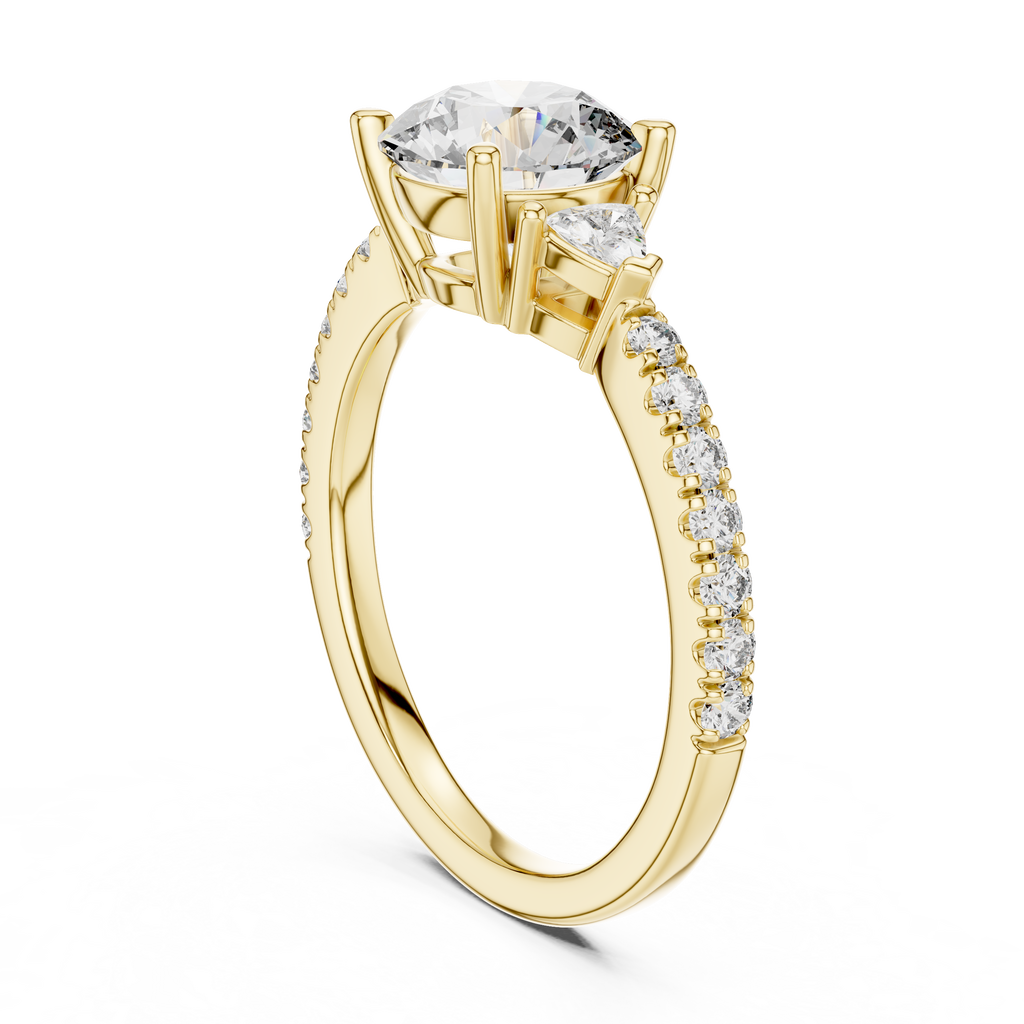 Princess Split-Shank Scroll Solitaire